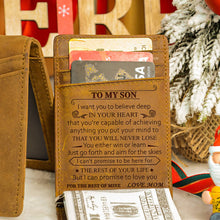Load image into Gallery viewer, Mom to Son Gifts, Engraved Money clip Wallet