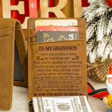 Load image into Gallery viewer, To Grandson Gifts, Engraved Money Clip Wallet💵