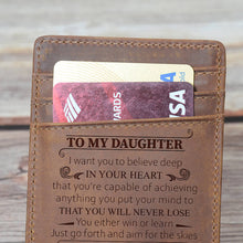 Load image into Gallery viewer, Mom to Daughter Gifts, Engraved Money Clip Wallet