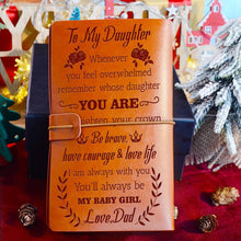Load image into Gallery viewer, Dad to Daughter - I am always with you - Vintage Leather Journal