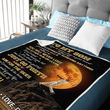Load image into Gallery viewer, Dad To Son - You Will Never Lose - Engraved Blanket
