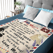 Load image into Gallery viewer, Mom To Son - I Will Stay There Forever - Engraved Blanket