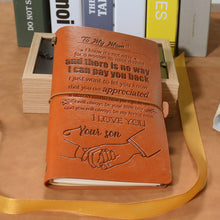 Load image into Gallery viewer, Son to Mom, Engraved Vintage Leather Journal