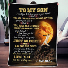 Load image into Gallery viewer, dad to son blanket