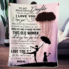 Load image into Gallery viewer, mom to daughter blanket