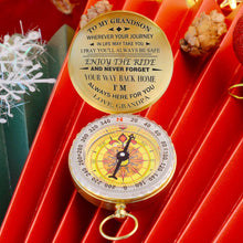 Load image into Gallery viewer, Grandpa to Grandson, Engraved Compass with Leather Case