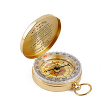 Load image into Gallery viewer, Mum to Son, Engraved Compass with Leather Case