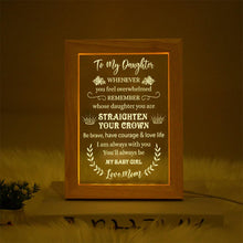 Load image into Gallery viewer, Mom to Daughter - Straighten Your Crown - Frame Lamp