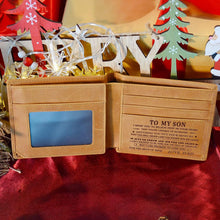 Load image into Gallery viewer, Dad to Son, Engraved Leather Wallet with Initials