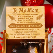 Load image into Gallery viewer, Son to Mom, Custom Wooden Music Box, Play "Castle In The Sky"