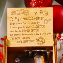 Load image into Gallery viewer, To Granddaughter - Proud of you - Play "Castle In The Sky" Wooden Music Box