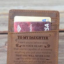 Load image into Gallery viewer, Mom to Daughter Gifts, Engraved Money Clip Wallet
