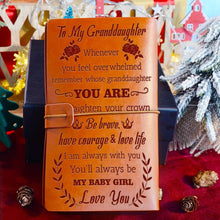 Load image into Gallery viewer, To Granddaughter, I am always with you, Vintage Leather Journal
