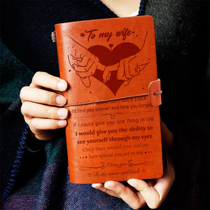 To Wife, Vintage Leather Journal