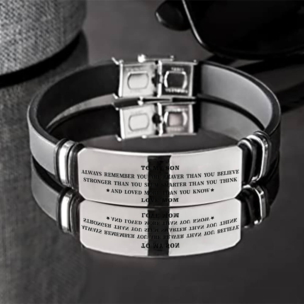 To my Son always remember Bracelet, Birthday Graduation Gift