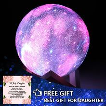 Load image into Gallery viewer, To Daughter Gifts, 2020 Newest 3D Moon Lamp | Greatest Gift for Girls
