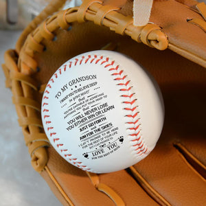 To my Grandson, Baseball Keepsake, Baseball Player Gift Ideas