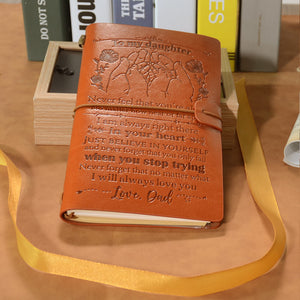 Dad to Daughter, Engraved Vintage Leather Journal