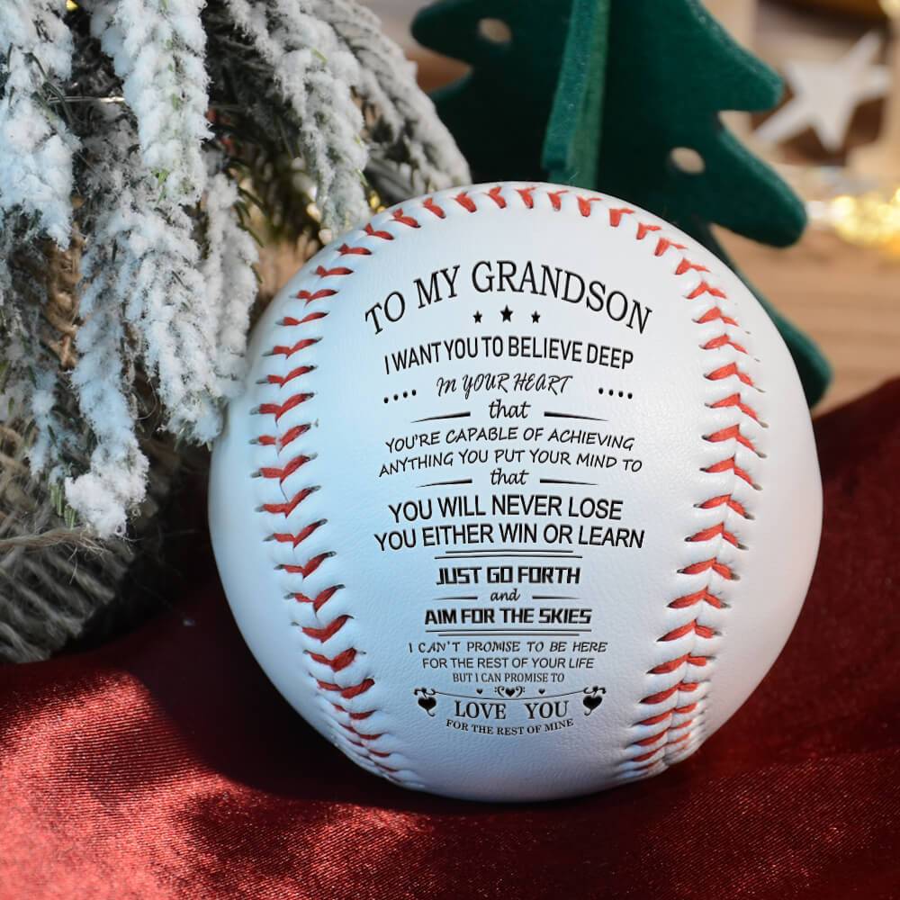 To my Grandson, Baseball Keepsake, Baseball Player Gift Ideas