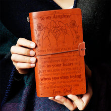 Load image into Gallery viewer, Dad to Daughter, Engraved Vintage Leather Journal
