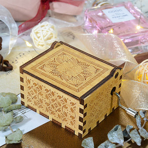 Daughter to Mom, Engraved Wooden Music Box, Play "Castle In The Sky"