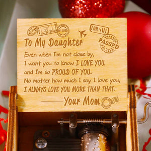 Gift Mom to Daughter - Proud of you - Play "Castle In The Sky" Music Box